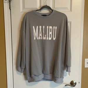 Oversized “MALIBU” crewneck